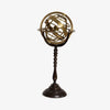 Front Brass Globes On Stand Large
