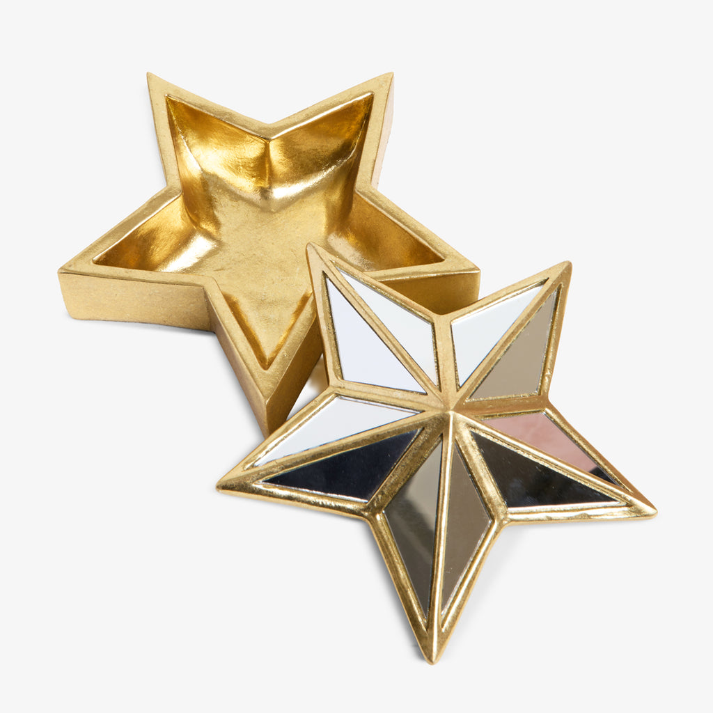 Mirrored Gold Star Box Open