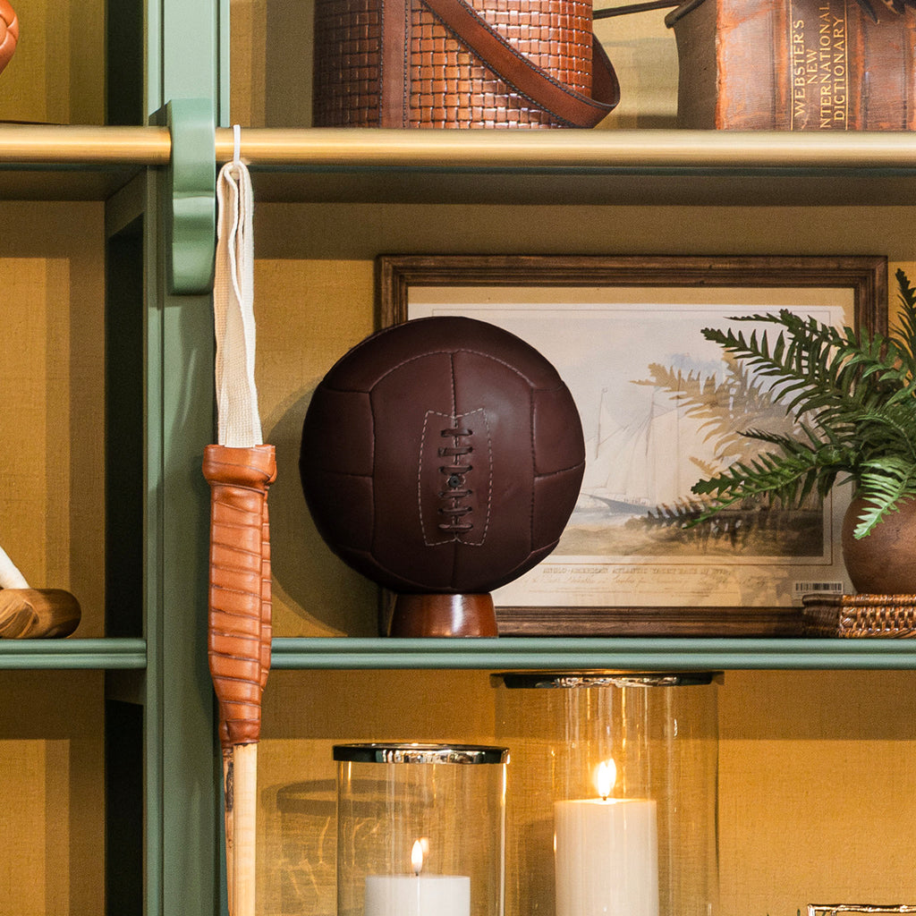 leather-soccer-ball-dark-brown styled
