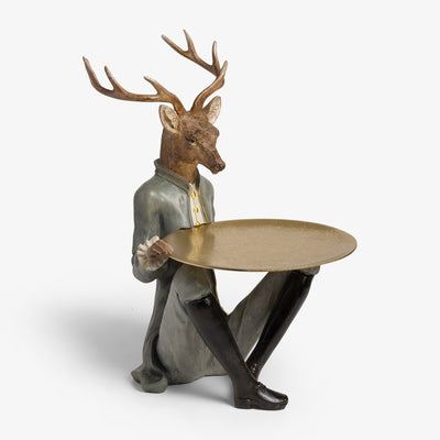 Diego Reindeer Sitting With Plate Side