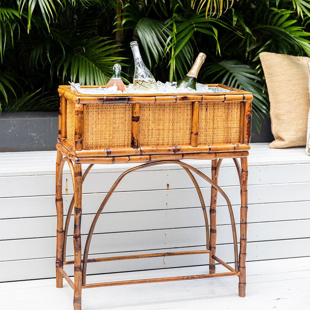 Bamboo Wine Bucket Stand