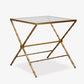 St Kitts Glass & Brass Bamboo Cross Leg Side Table Side View