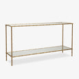 St Kitts Glass & Brass Bamboo Console Side View