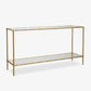 St Kitts Glass & Brass Bamboo Console Side View