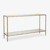 St Kitts Glass & Brass Bamboo Console Side View