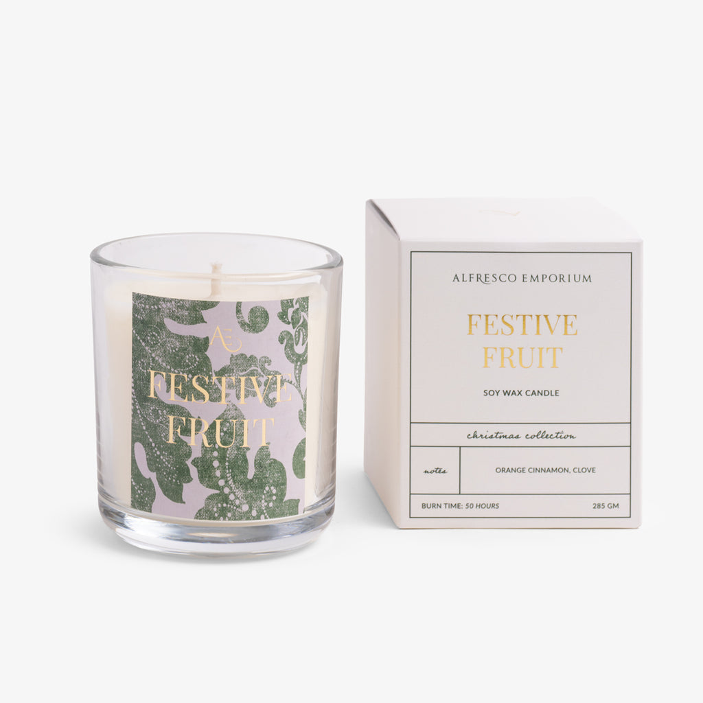 Festive Fruit Candle Front