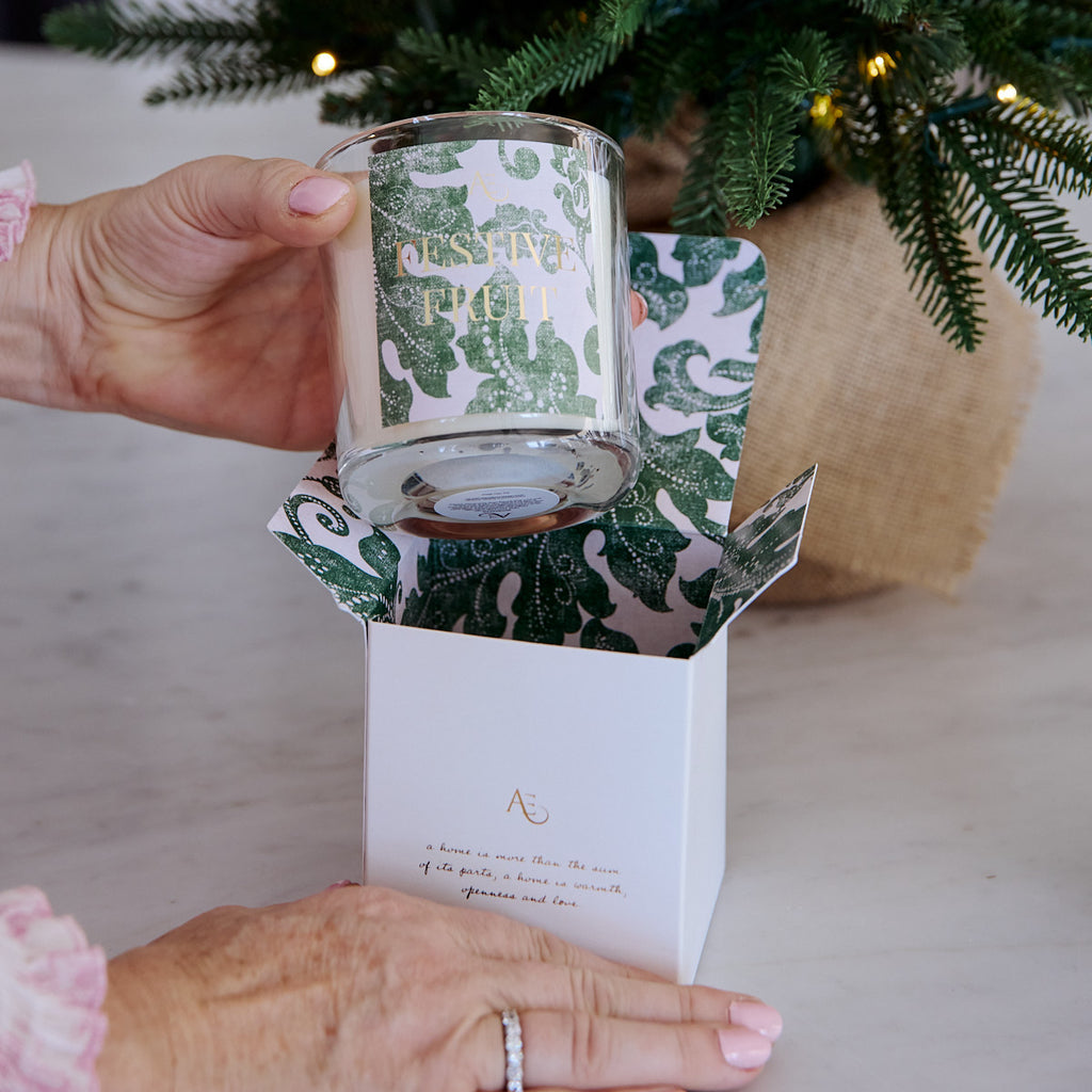 Festive Fruit Candle Styled