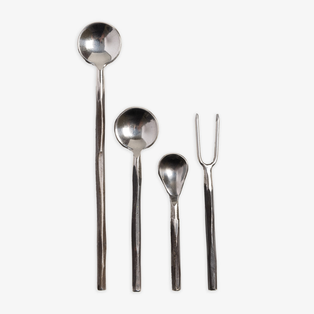Forged Condiment Spoons & Fork