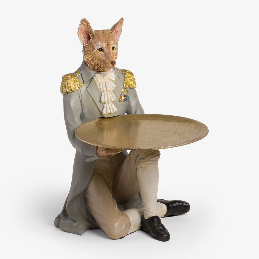 Fox Clinton Sitting With Plate Side