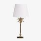 Palm Lamp (Gold Small) With White Shade