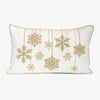 Gold Snowflake Cushion Cover Front