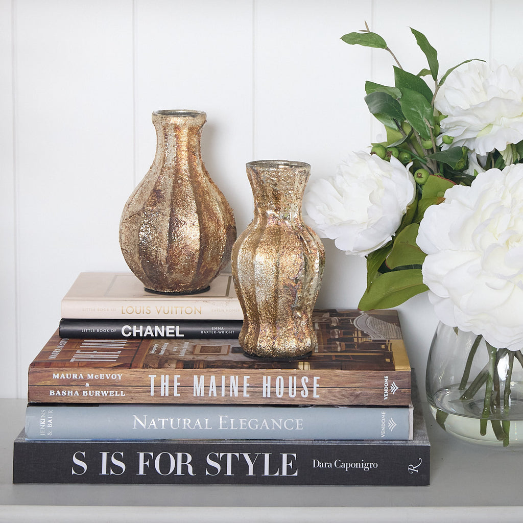 Gold Glass Vases Styled