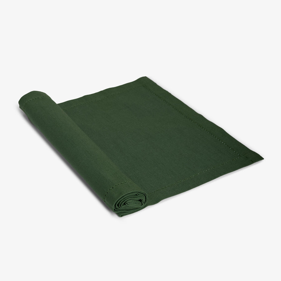 Green Hemstitch Table Runner 150x40cm Front