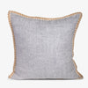 Grey Blue Corsica Linen Cushion Cover Front