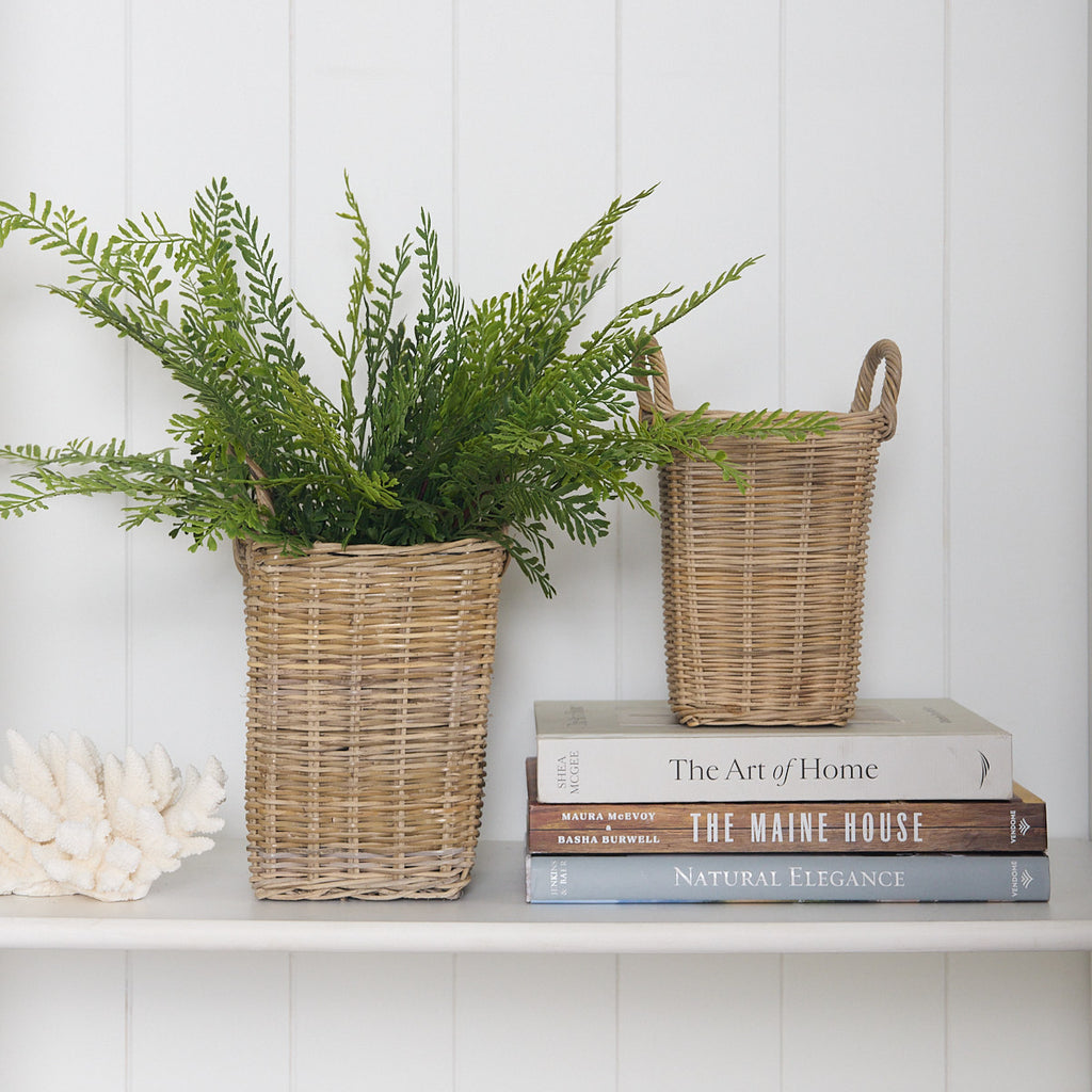 Kubu Rattan Square Baskets Styled