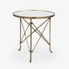 Hepburn Brass Ocasional Table Marble Front