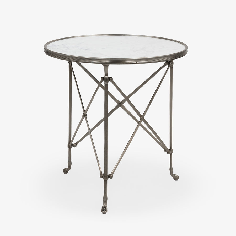 Hepburn Silver Ocasional Table Marble Front