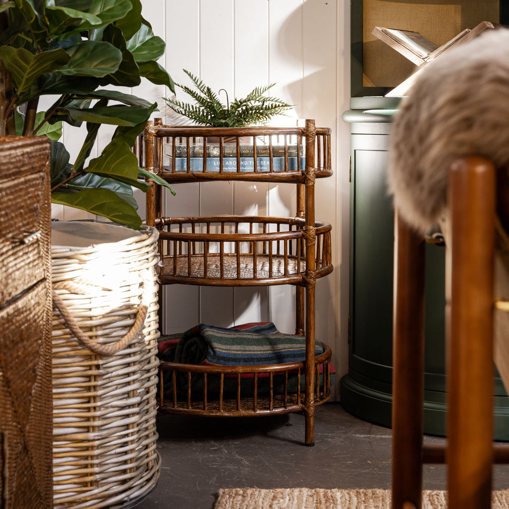 panama-rattan-entrance-table-shelves styled
