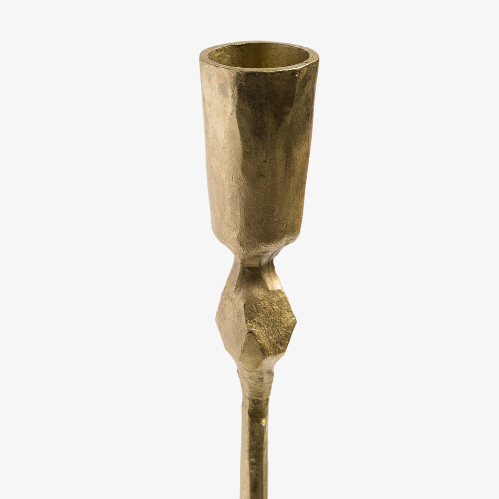 Iron Candlestick Holders Gold Detail