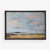 Island Landscape Print in Woven Rattan Frame Front