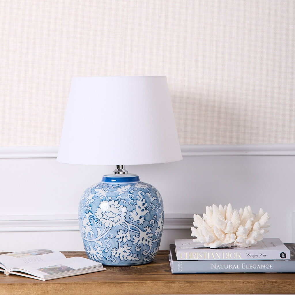 Ceramic Lamp Blue & White Styled