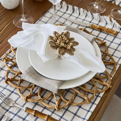 Rattan Chelsea Placemat Round Natural Styled