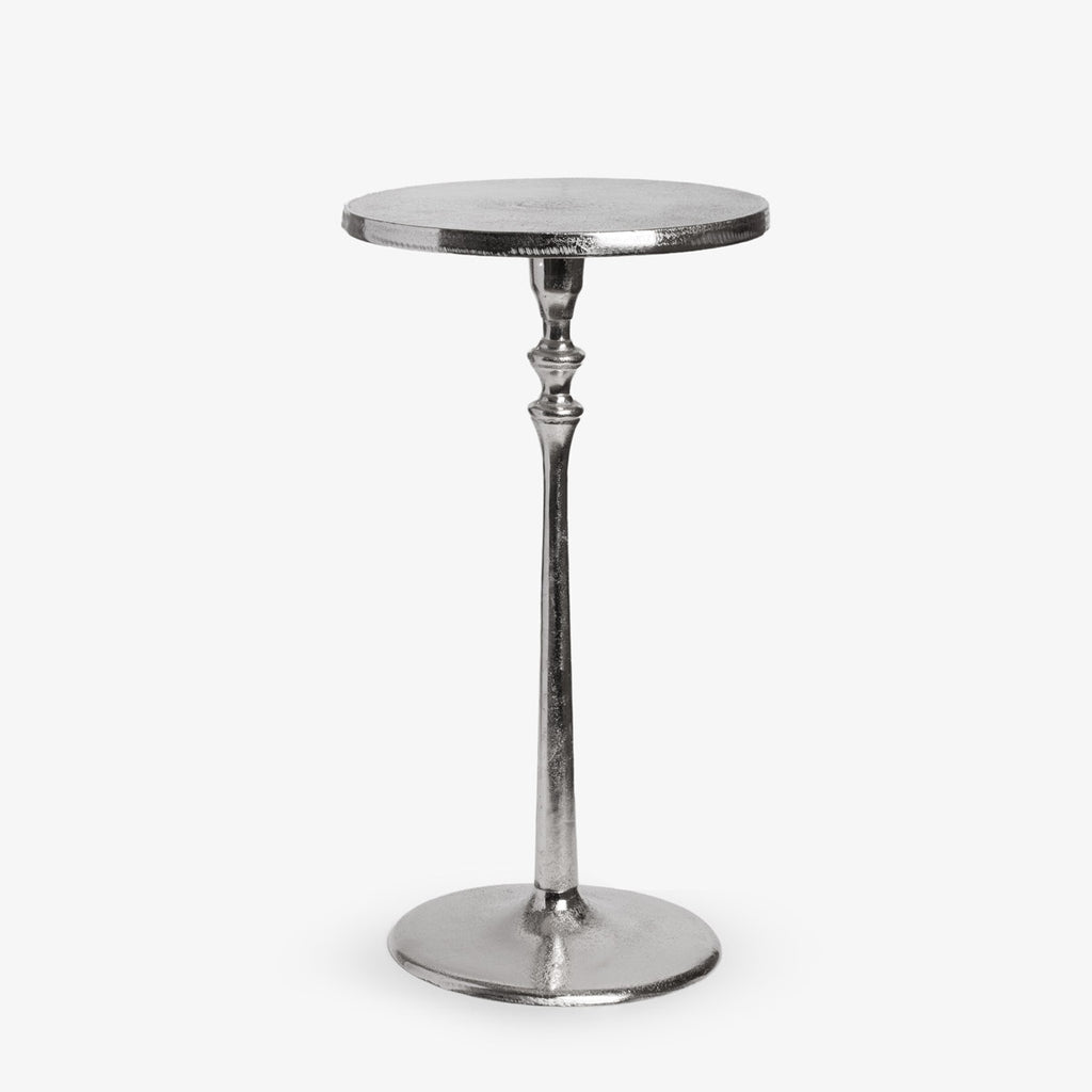 Kent Side Table Round Silver Front