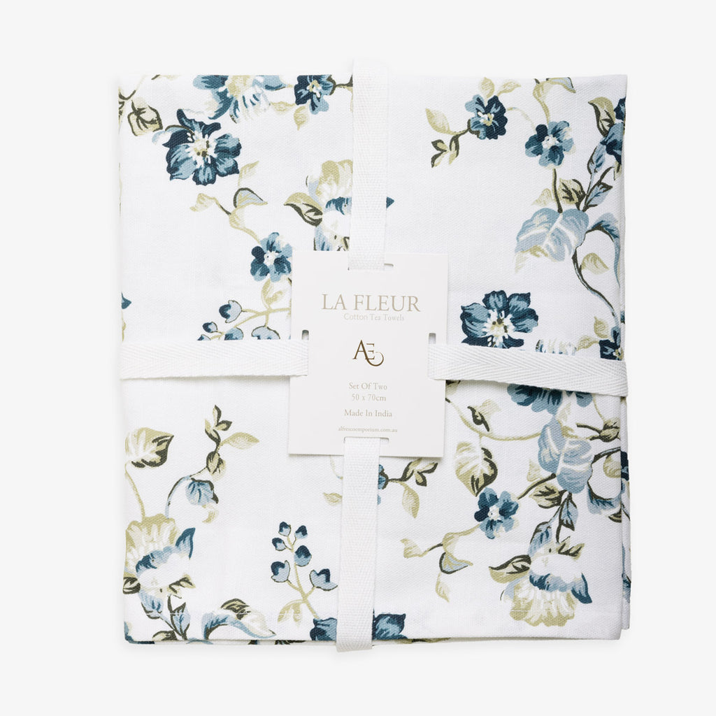 La Fleur Côte D'Azur Tea Towels Set Of Two