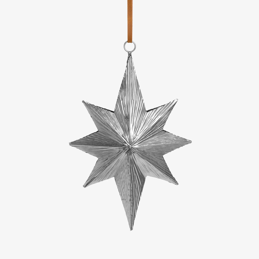 Star Ornaments Long Nickel Sets Of Six Front