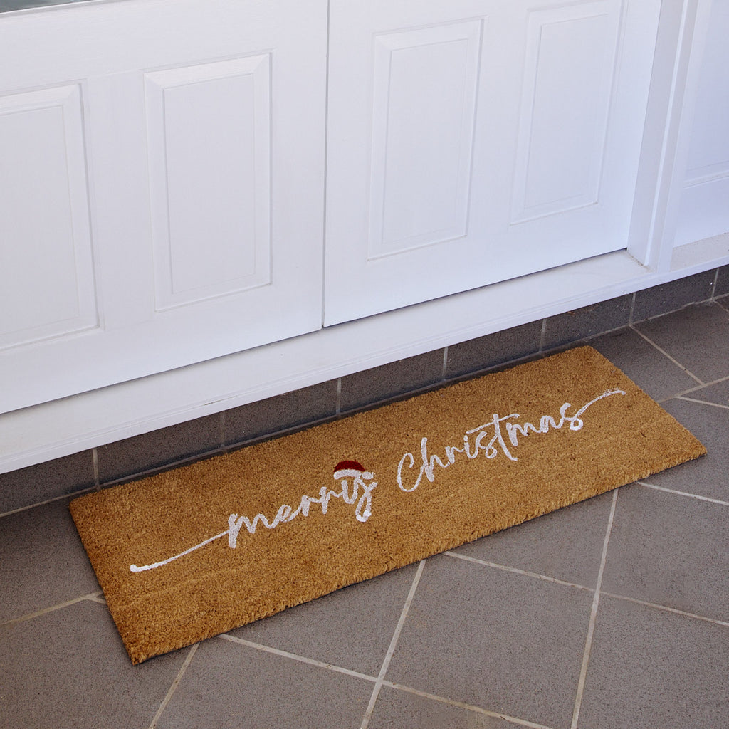 Merry Christmas Door Mat 120cm Styled