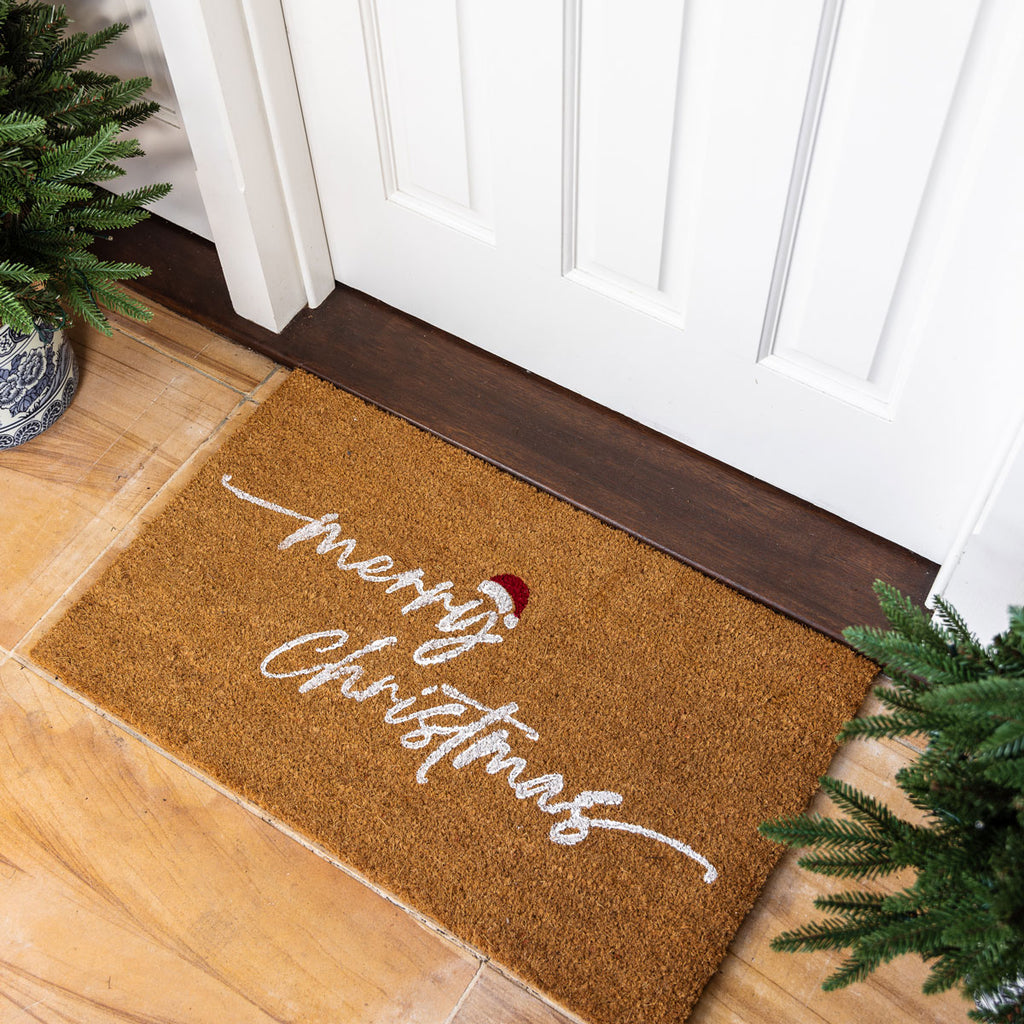 Merry Christmas Door Mat 75cm Styled