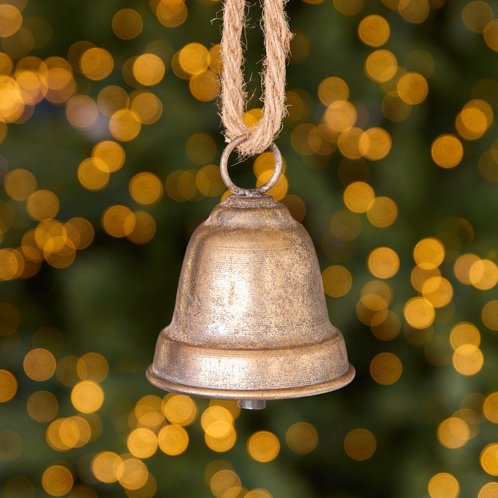 Giant Metal Hanging Bells (Gold) Styled