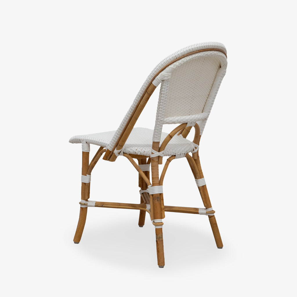 St Tropez Dining Chair Single Weave White