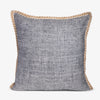 Navy Chambray Corsica Linen Cushion Cover Front