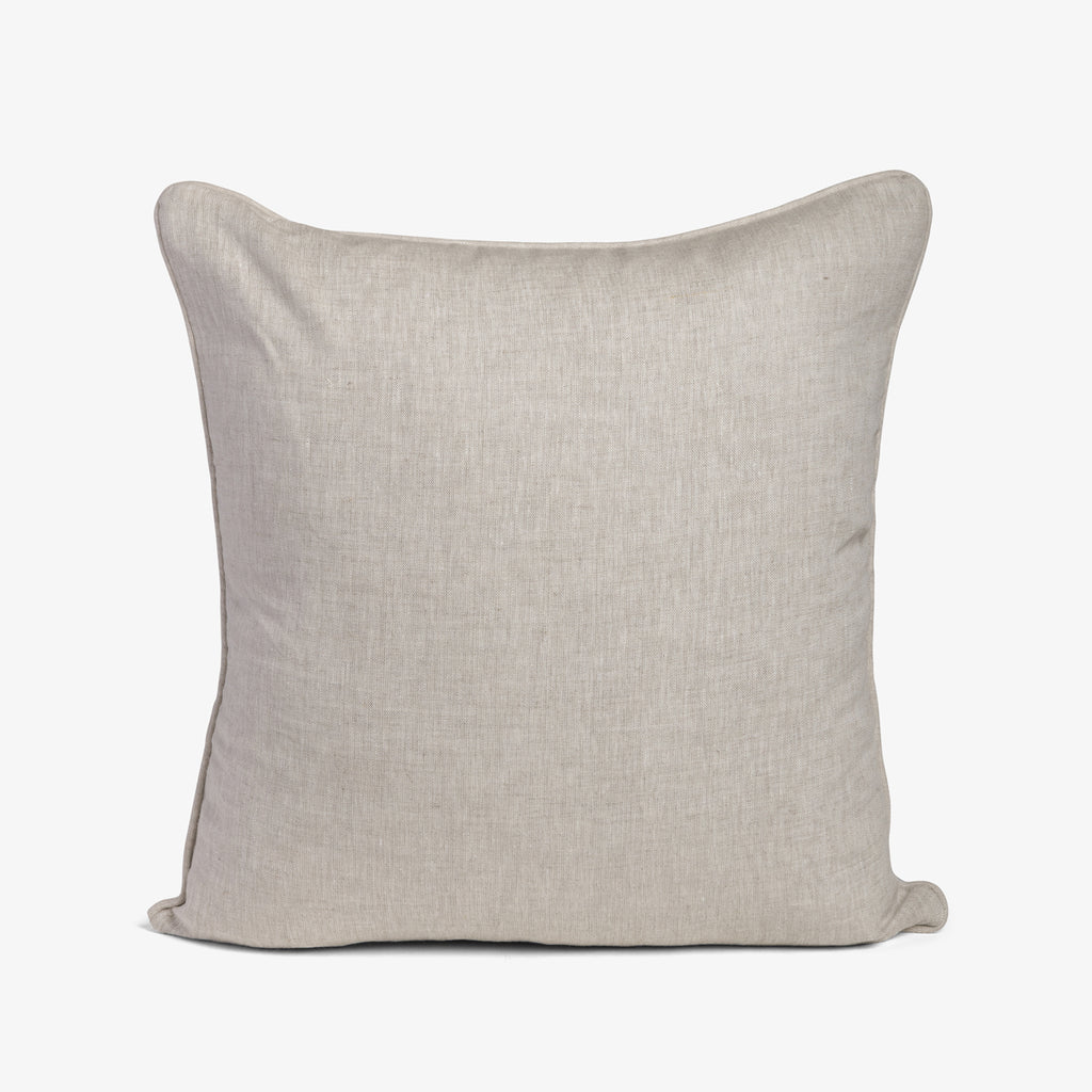 Sky Herringbone Cushion Cover With Oatmeal Back
