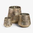 Palm Tree Mercury Glass Candle Holders Grouped