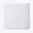 Powder White Fringed Napkin Front