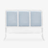 Rattan Indies Bedhead White Custom Lauren Duck Egg Blue Panels