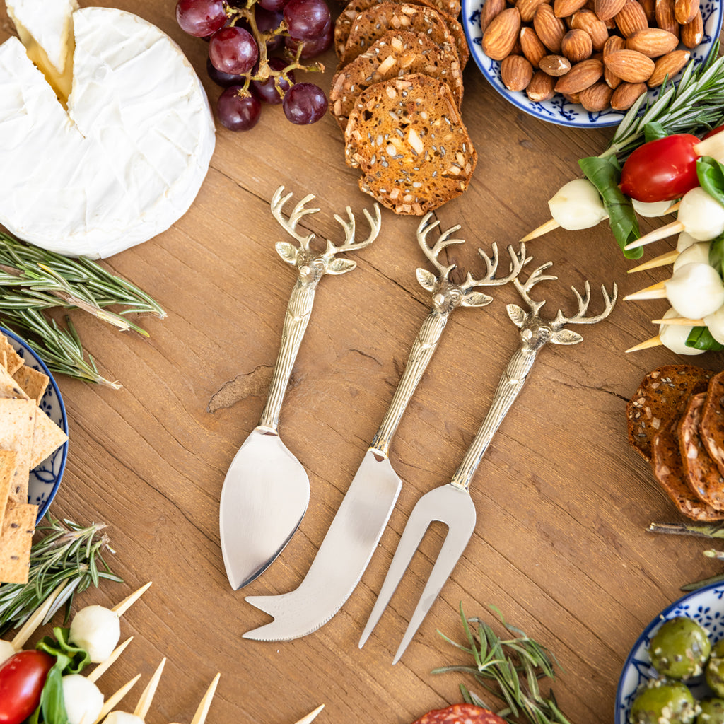 Reindeer Cheese Knife Set Styled