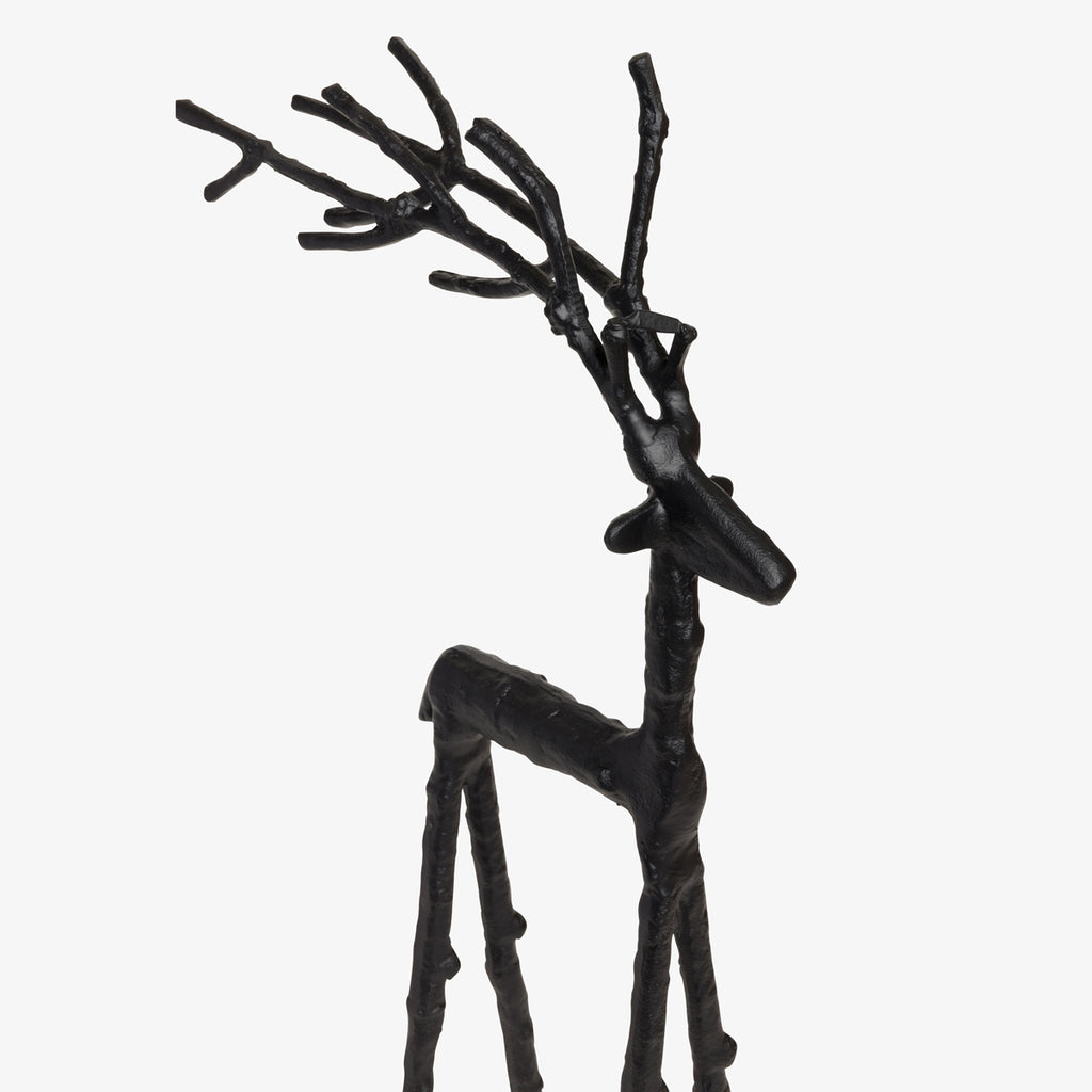 Reindeer Statues Standing Black