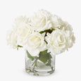 Artificial Roses In Vera Vase (White 32cm) Front