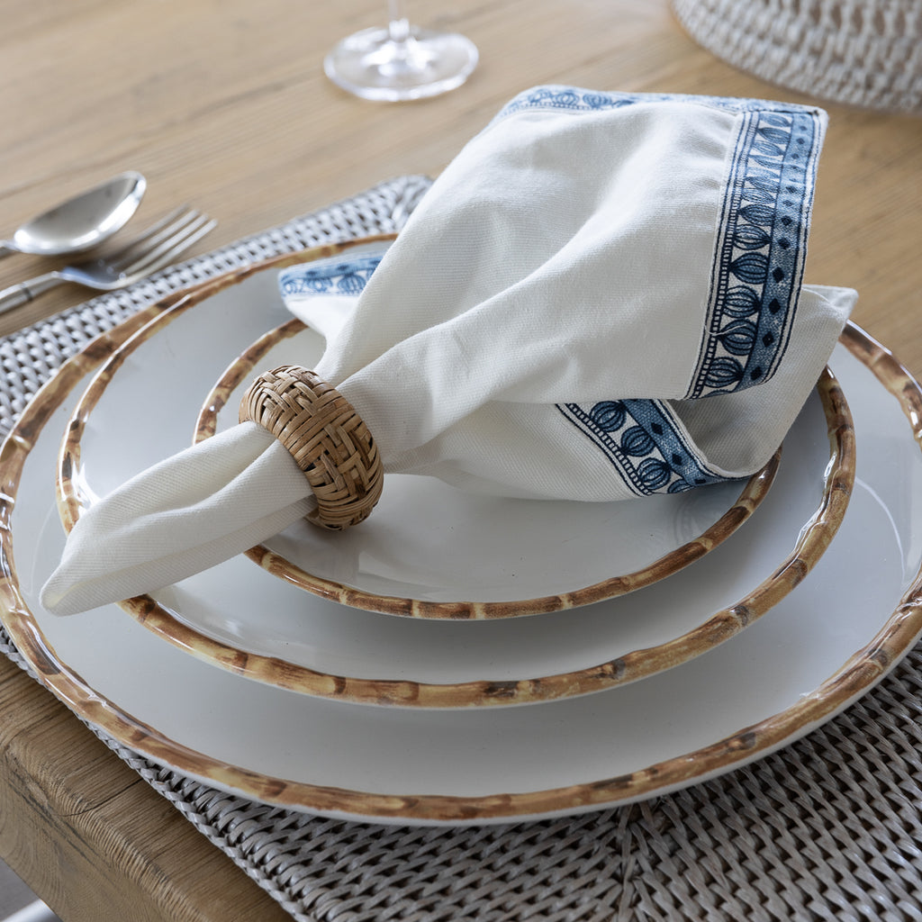 Royal Garden Napkin White & Blue Styled