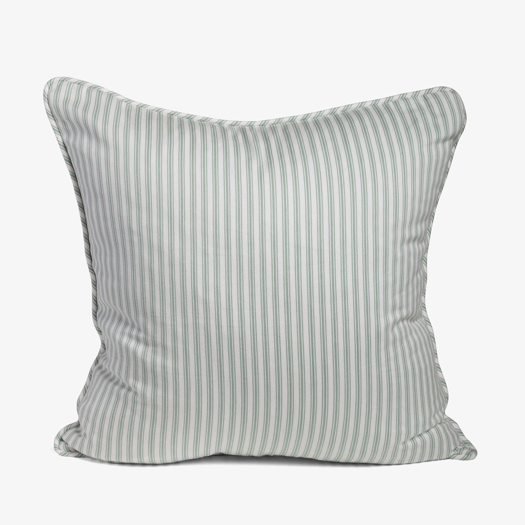 Front Sage Ticking Piping 50x50cm Cushion Cover