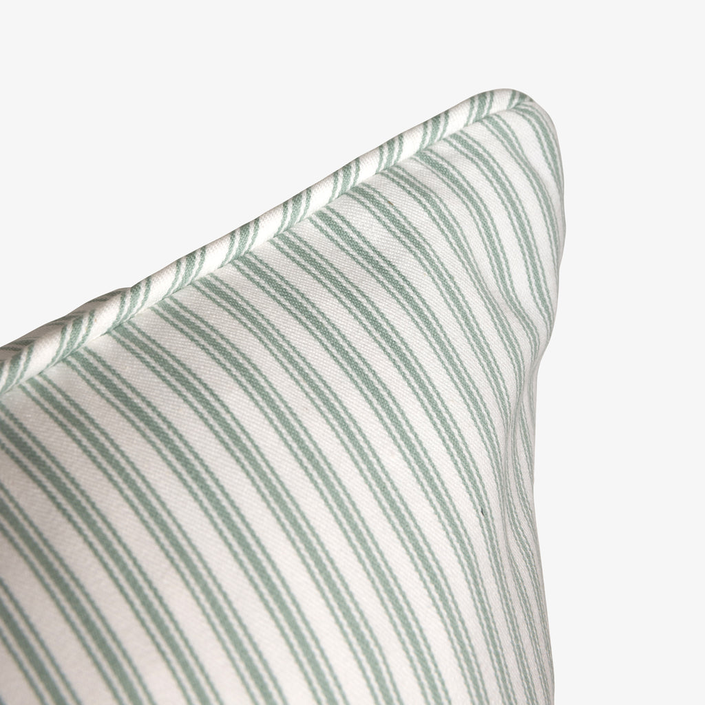 Close-Up Sage Ticking Piping 50x50cm Cushion Cover