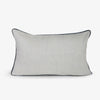 Seamist Herringbone Off Azure Velvet Piping Cushion Cover 50x30cm Front