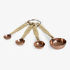 Set Of Four Copper Measuring Spoon Front
