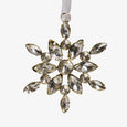 Silver Gold Jewel Snowflake Ornament 8cm Front