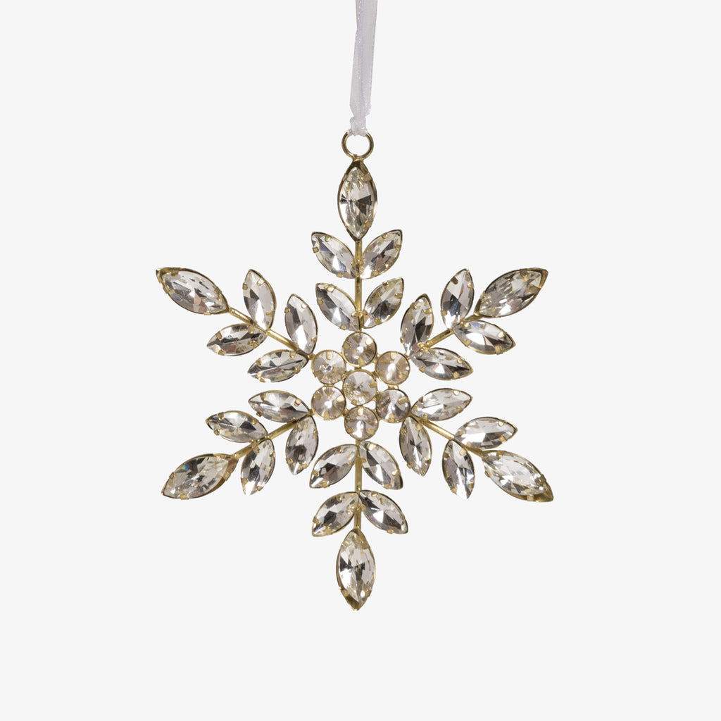 Snowflake Jewel Ornament Silver & Gold 12cm