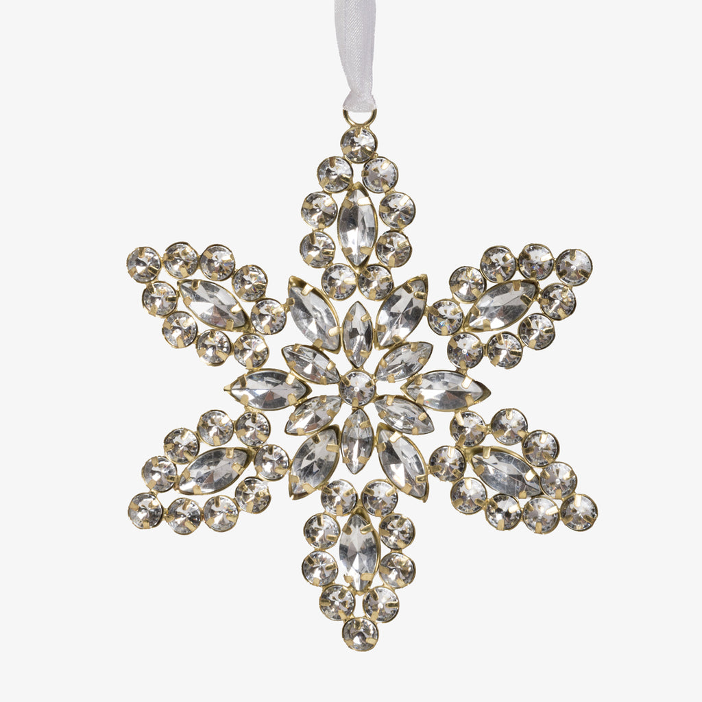 Snowflake Jewel Ornament Silver 12.5cm