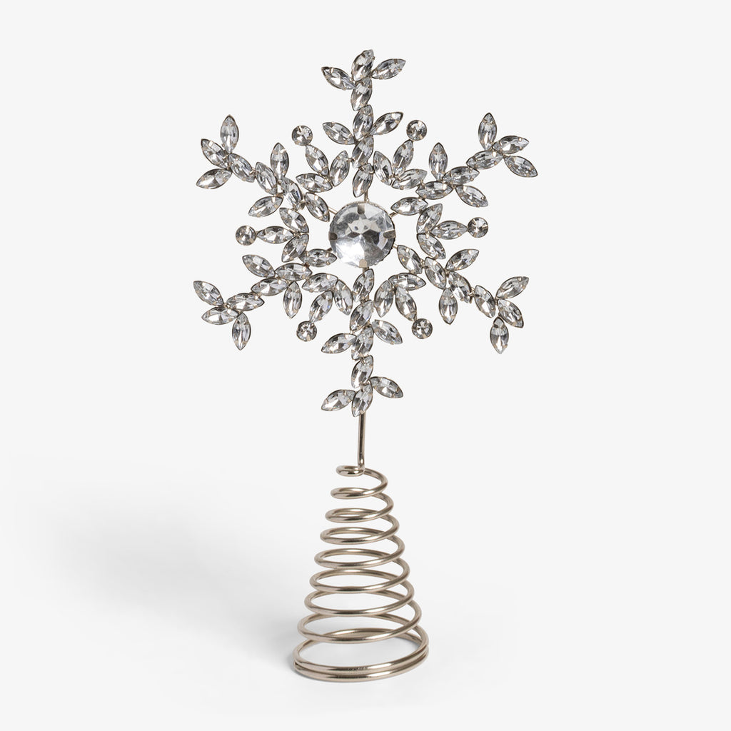 Snowflake Jewel Tree Topper Silver